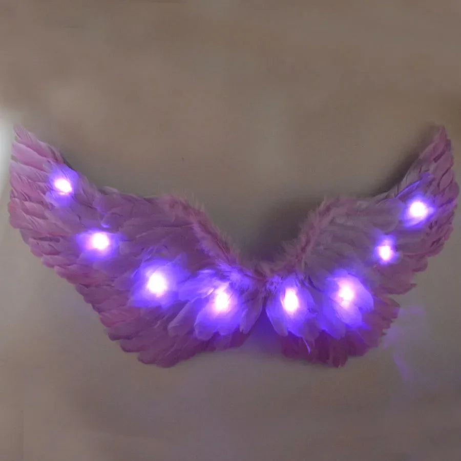 Party Glow LED Angel Feather Wing with Luminous Light Up Effect for Costume Birthday, Wedding and Christmas - Big Tim's Magic Emporium