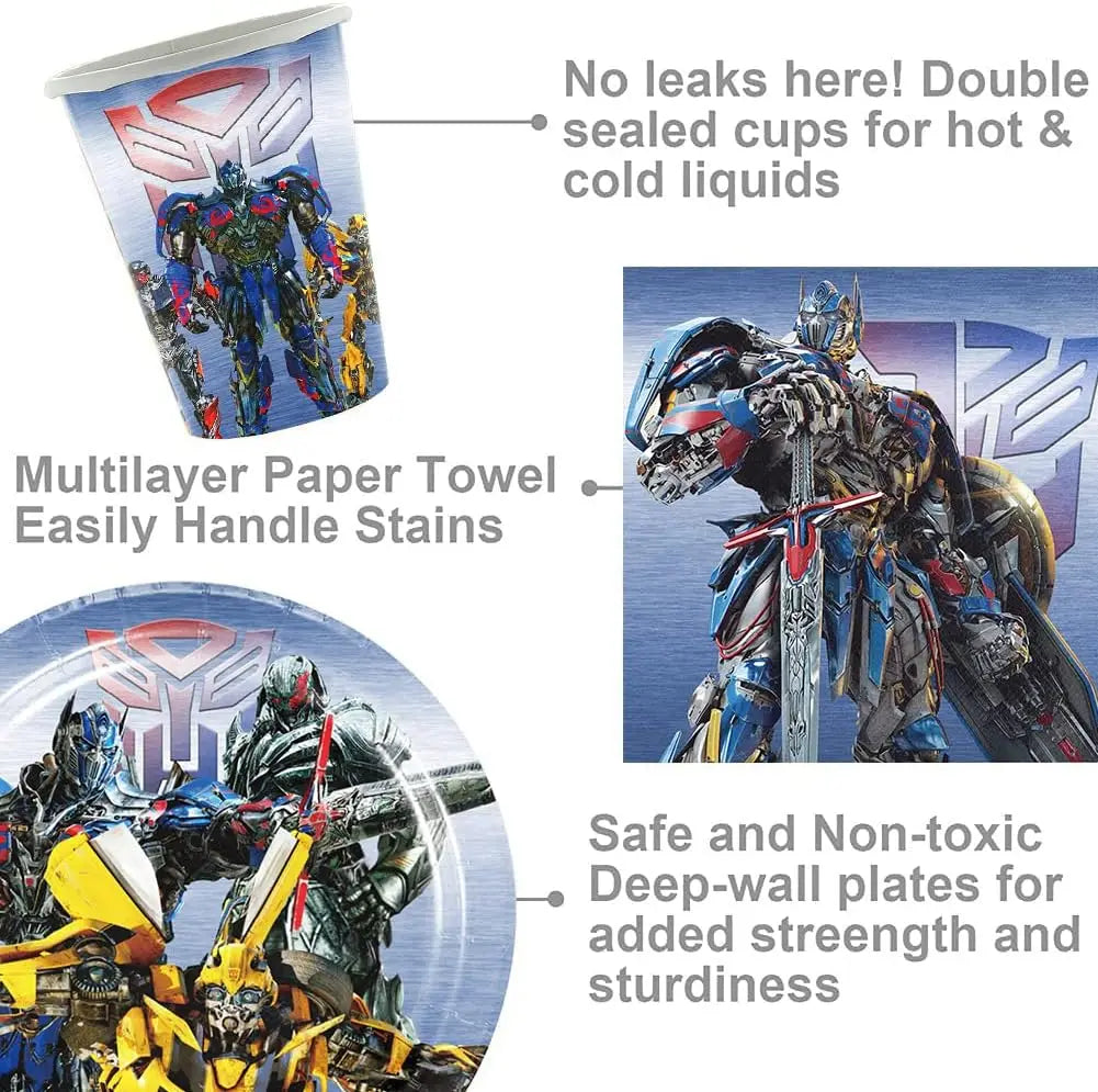 Transformers Party Favor Transformer Birthday Party Decorations Party Supplies Balloons Tablecloth Cups Plates Baby Shower Gifts - Big Tim's Magic Emporium