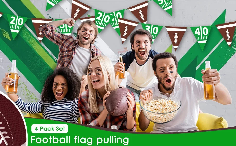 Super Bowl Rugby American Football Children's Birthday Party Paper Decoration Party Supplies Party Supplies Party Decorations - Big Tim's Magic Emporium