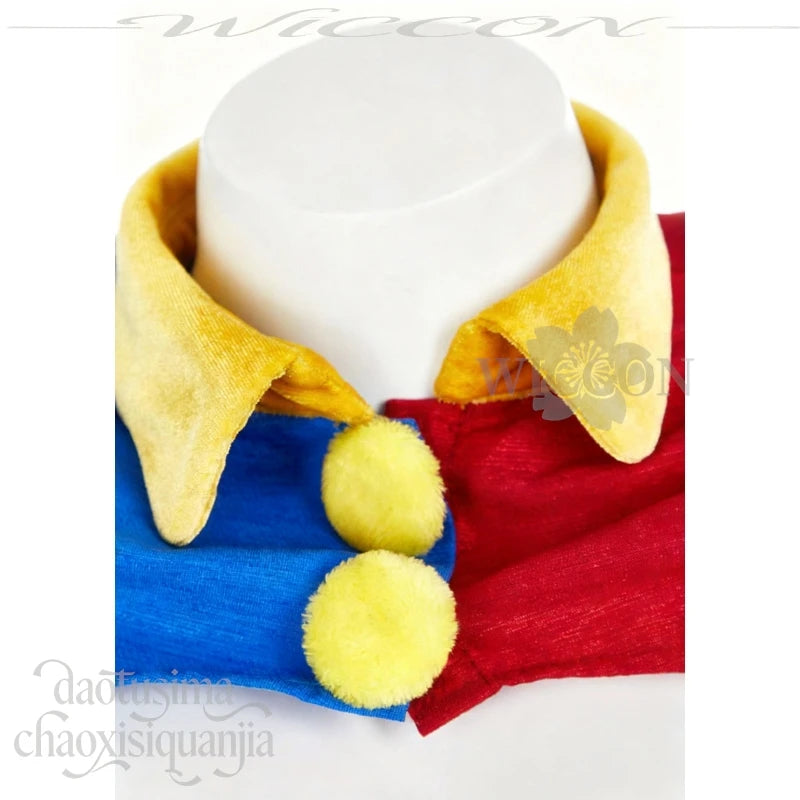 Jirai Kei Clown Girl Cosplay Costume | Red & Blue Mini Dress Complete Set - Big Tim's Magic Emporium