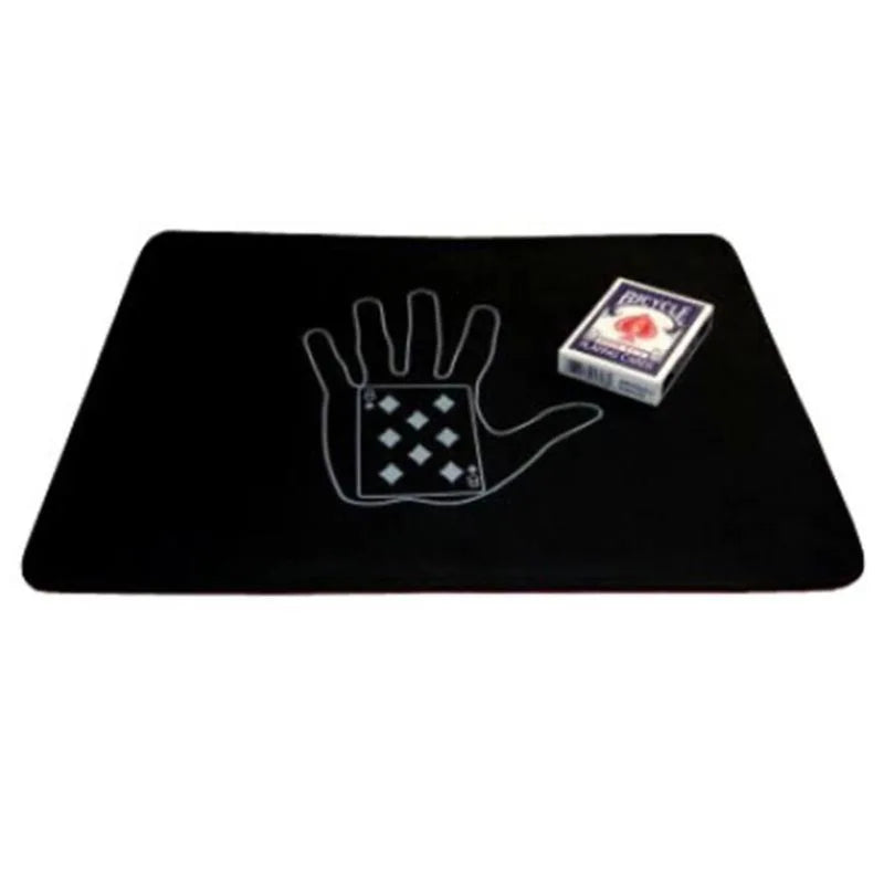 Black Magic Card Mat Magicians Magic Trick Poker Coin Mat Card Pad Easy To Do Street Magic Props For Beginners
