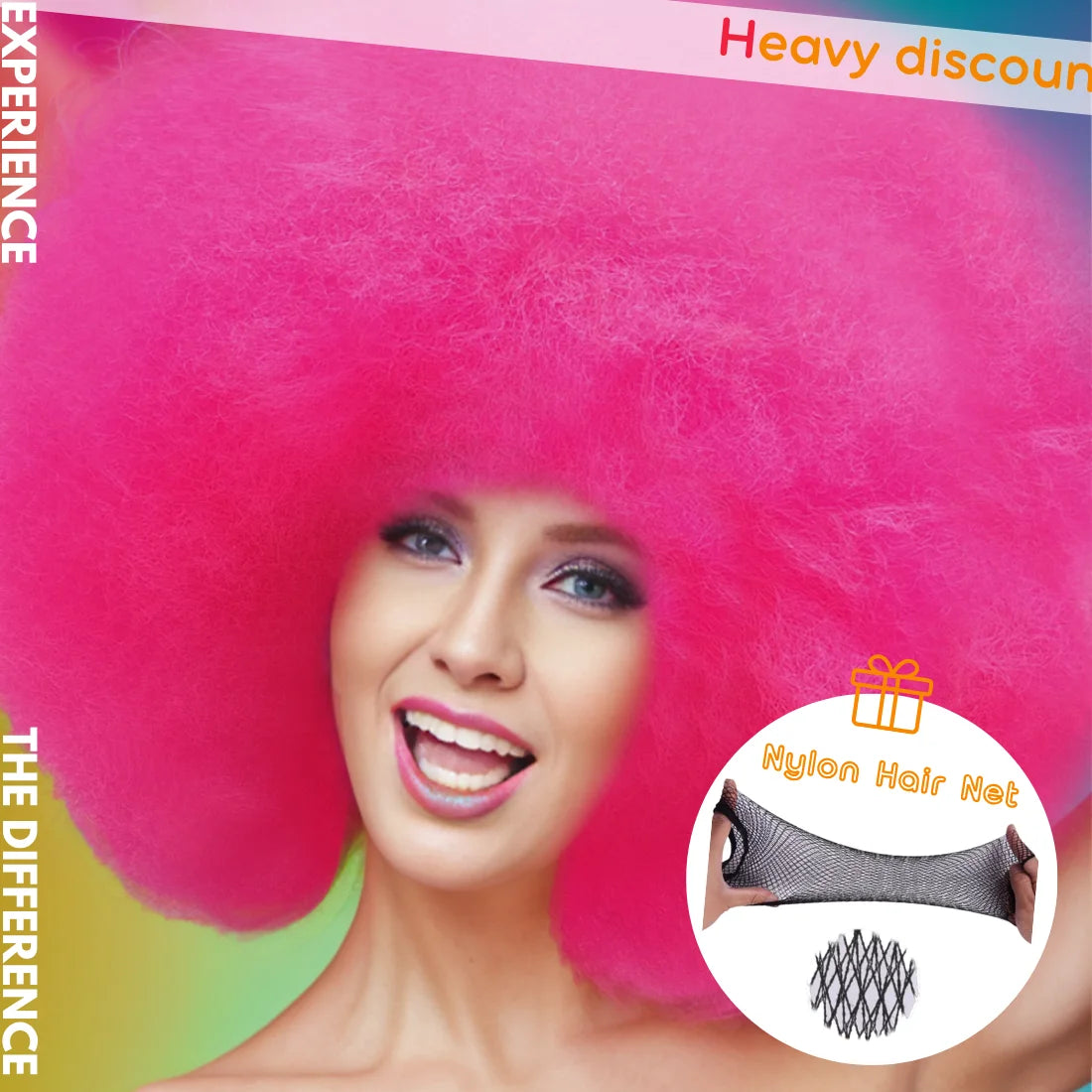 Afro Clown Cosplay Wigs for Women Black Cap Big Top Football Fans Wigs Halloween Adults Unisex Synthetic Hair Black Men Curly - Big Tim's Magic Emporium