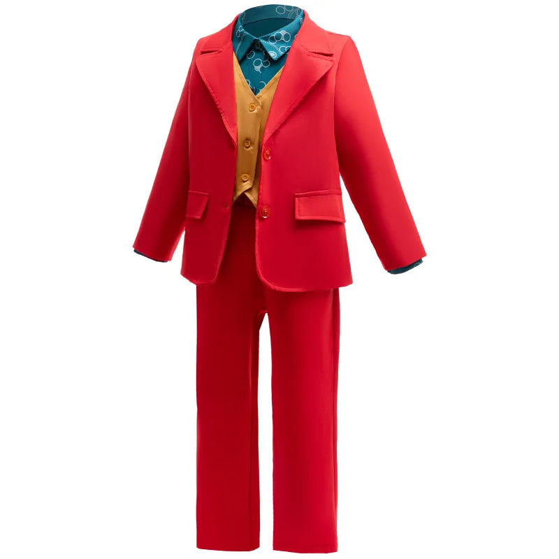 Kids Clown Clothing Sets Formal Carnival Outfits Boys Clown Costume de Cosplay du Film Joker, Joaquin Phoenix Arthur Fleck, - Big Tim's Magic Emporium