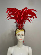 The Stardust Dynasty – Majestic Velvet & Feather Samba Masquerade Crown