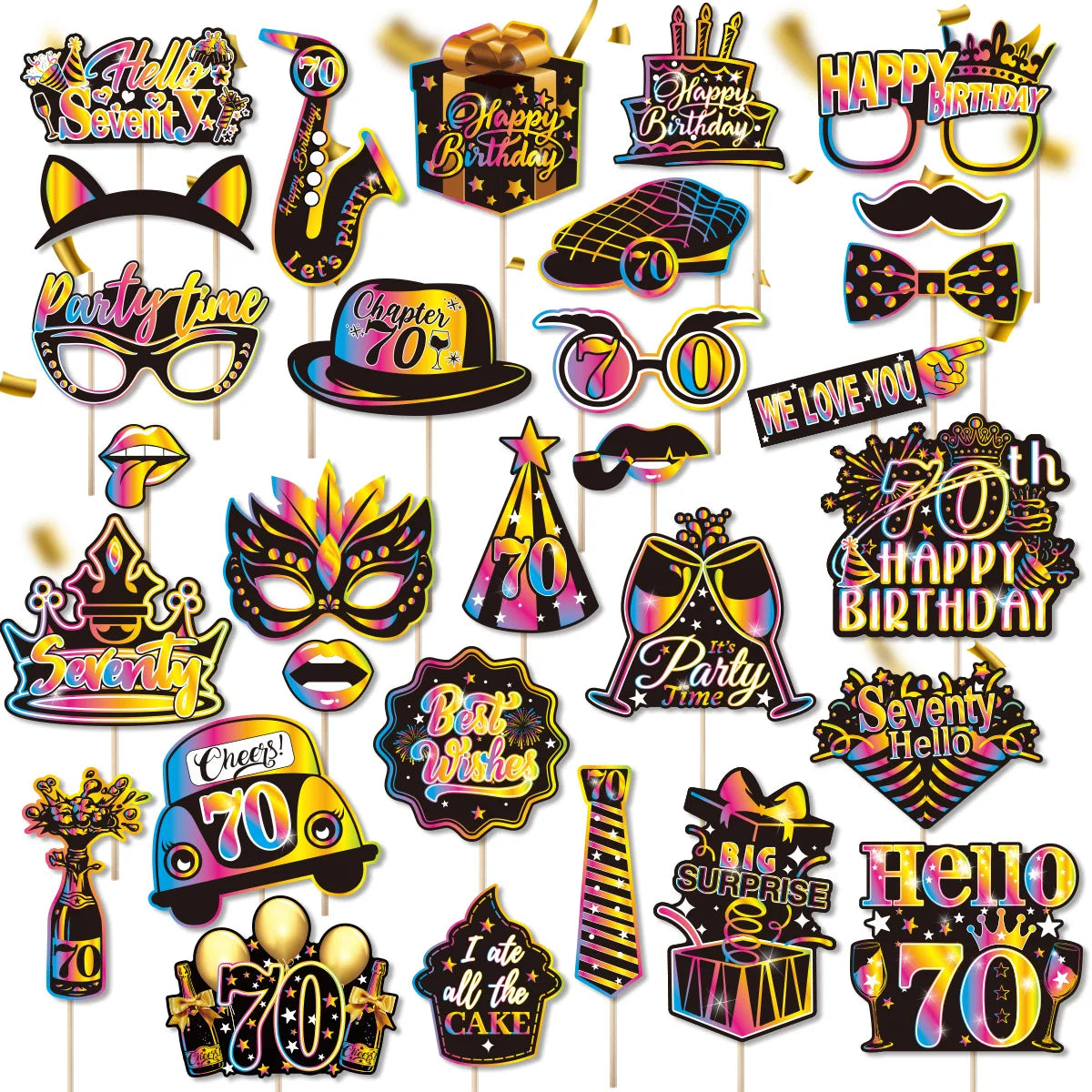 Birthday Party Decoration Photo Props 30 40 50 Birthday Party Glasses Decoration