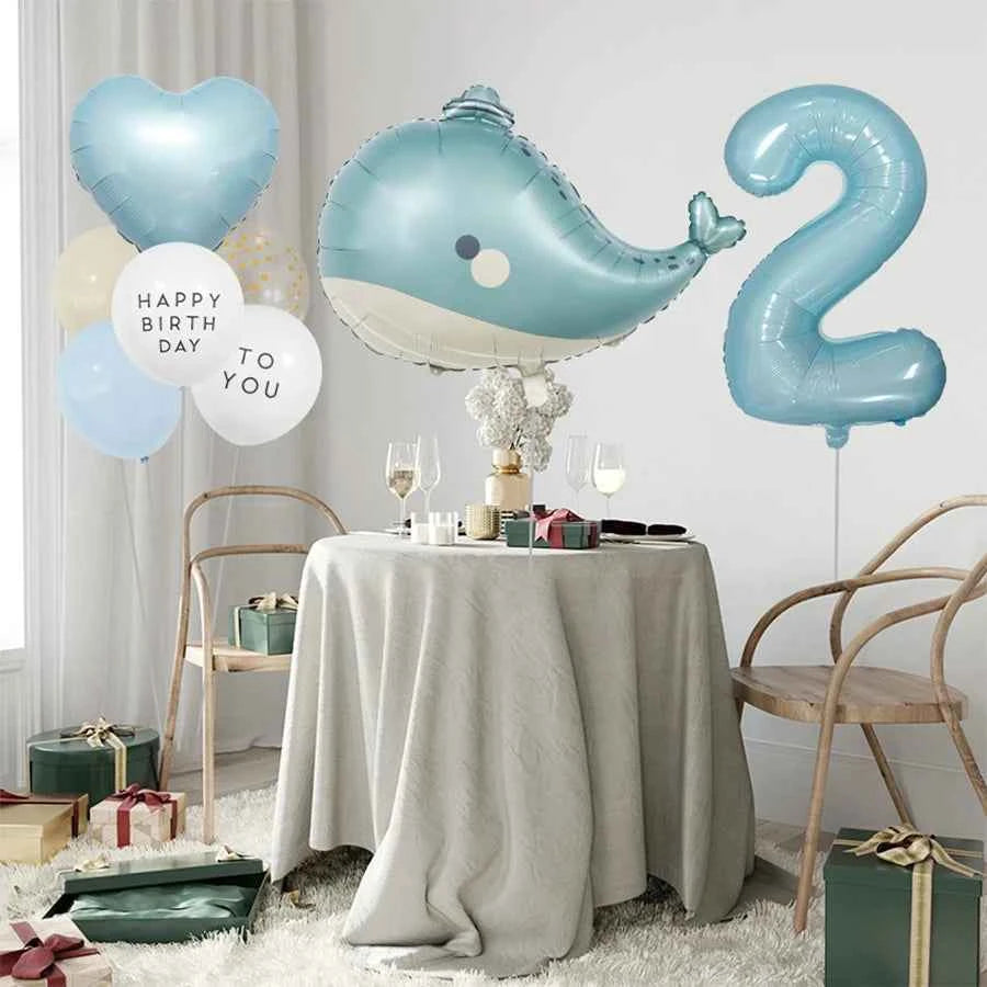 Baby Shower Decorations Number Balloons Birthday Party Decorations Kids Aluminium Foil Ballon Wedding Party Supplies Globals