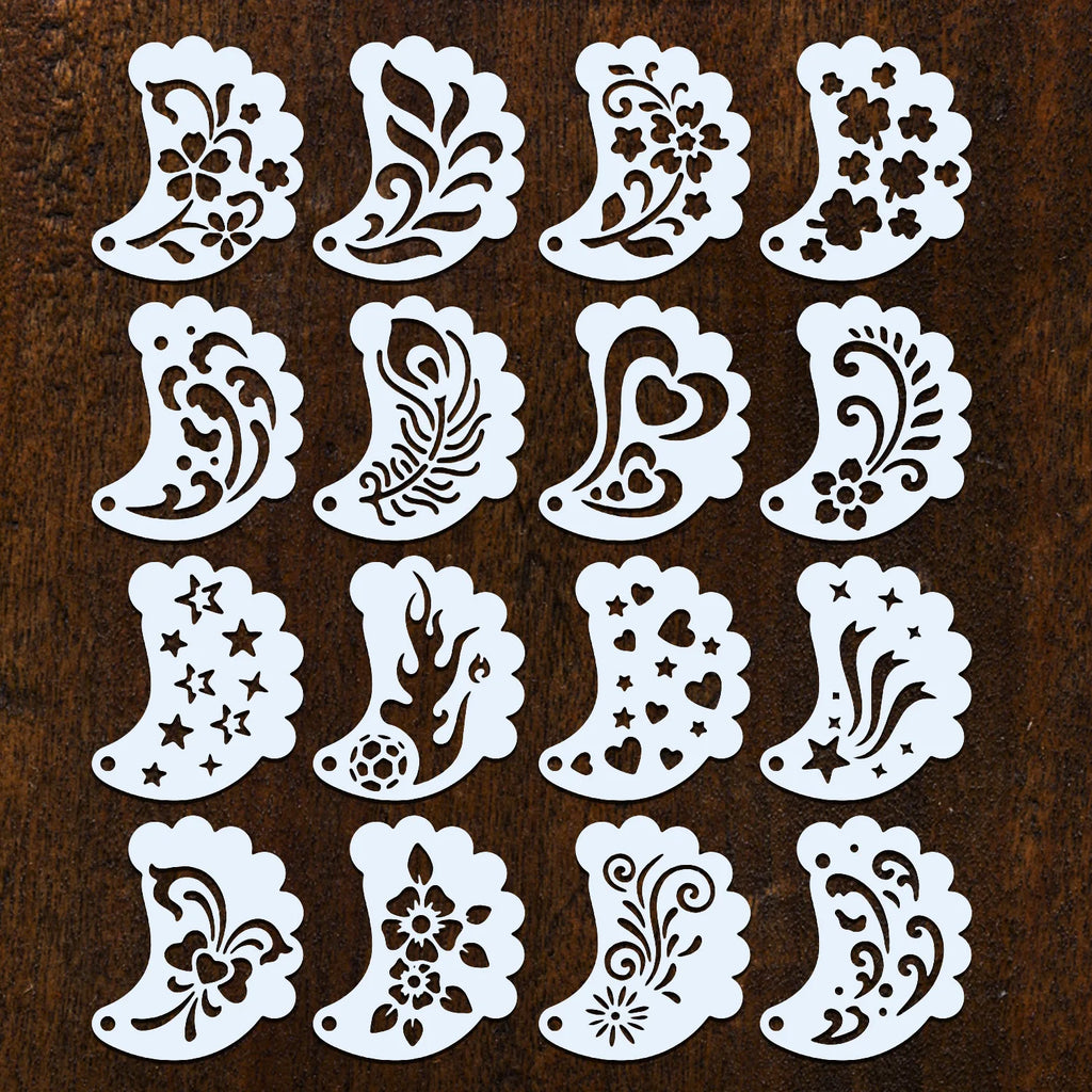 Face Paint Stencils Professional Body Art Paint Stencils Reusable For Adults Kids Easily Use Templates For Parties Makeup Tools