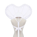 Heart-Shaped Standing Lace Medici Collar Gothic Queen Elizabeth Boned Neckpiece