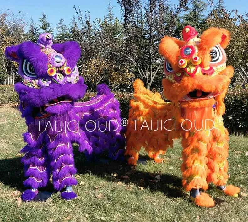 Southern Lion Dance Props for Adults, Double Performance Use, Wool Dragon Lantern, Authentic Lion Awakening Props.