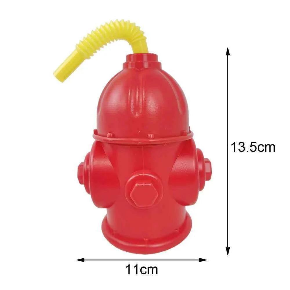 Fireman Birthday Party Supplies Firefighter Helmet Fire Hydrant Straws Cups with Lids Extinguisher Squirt Toys Fire Favors