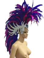 The Stardust Dynasty – Majestic Velvet & Feather Samba Masquerade Crown