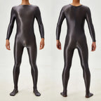 Candy Color Oil Glossy Full-Body Shaping Bodysuit Satin Smooth Leotard