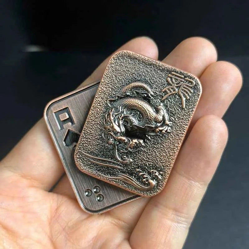 Magnetic Push Coin Haptic Coin Pushing Card Pushing Plate Mechanical Slider Mini Fidget EDC Metal Stress Relief Toy Antistresse