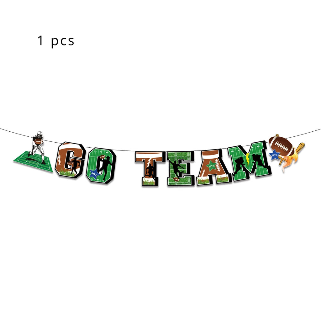 Super Bowl Rugby American Football Children's Birthday Party Paper Decoration Party Supplies Party Supplies Party Decorations - Big Tim's Magic Emporium