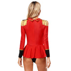 Women's Circus Ringmaster Long Sleeve Skirted Bodysuit Costume
