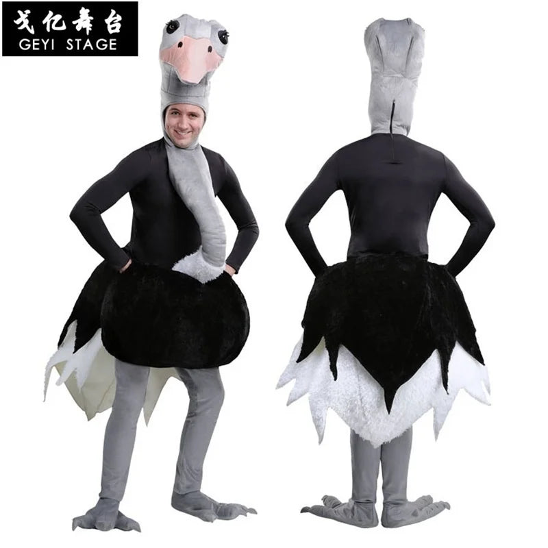 Carnaval Costumes for Adults Halloween Cosplay Bird Costumes Unisex Animal Ostrich Costume Funny Party Dress - Big Tim's Magic Emporium