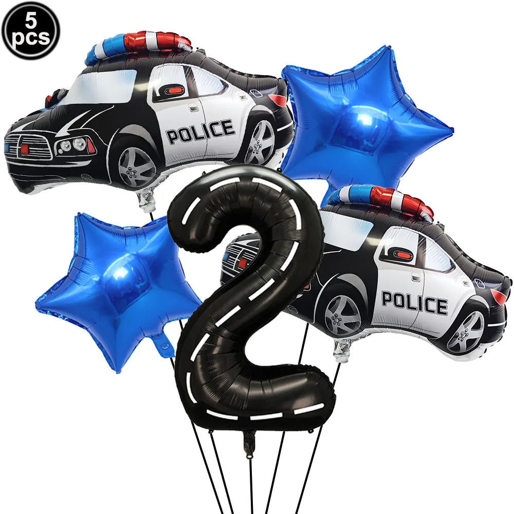 Police Party Plates Cups Napkins Police Officer and Car Party Birthday Party Decorations Tableware Boys Police Party Supplies - Big Tim's Magic Emporium