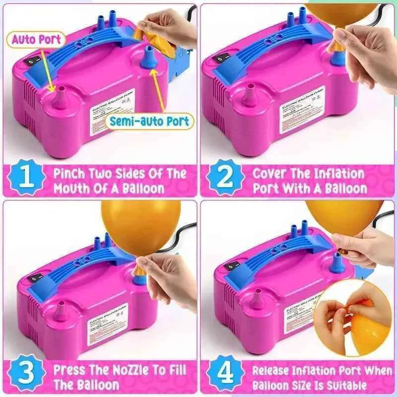 1pc, Balloon Inflatable Electric Air Pump, Birthday Party Supplies, Wedding Supplies, Double-layer Balloon Electric Pump, Party