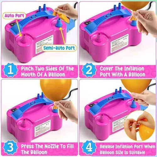 1pc, Balloon Inflatable Electric Air Pump, Birthday Party Supplies, Wedding Supplies, Double-layer Balloon Electric Pump, Party