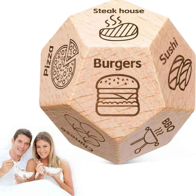 Valentines Day Gifts for Him Her,Date Night Food Decision Dice,Funny Couples Gifts for Boyfriend Girlfriend Anniversary Birthday - Big Tim's Magic Emporium