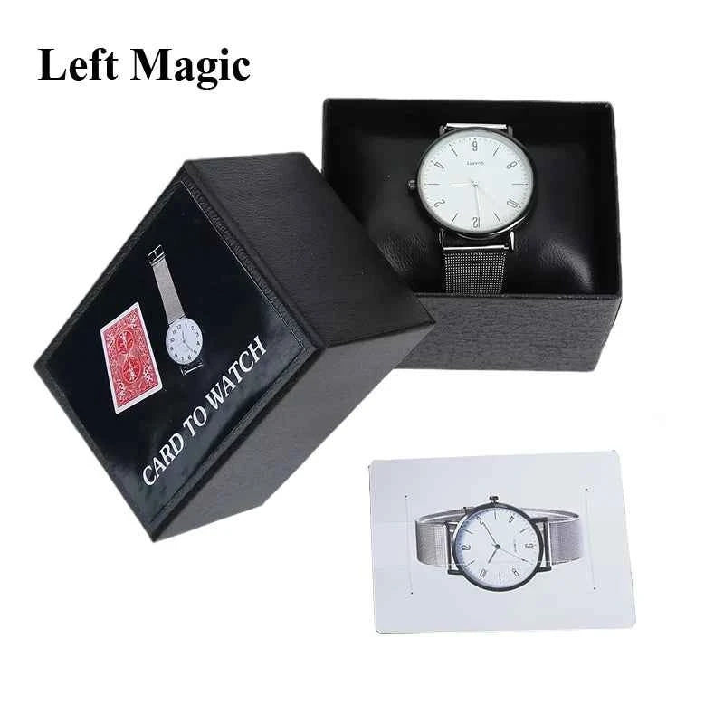Watch This (Card+Watch Set) Magic Tricks Card Change to Watch Close Up Street Illusion Gimmick Mentalism Puzzle Toy Magia Card