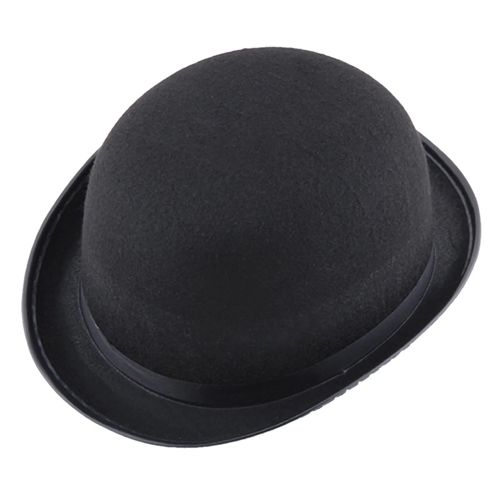 Pure Black Halloween Magic Hat With Hat Holder Cotton Bowler Hat Men'S Satin Hat Gentleman Clothing Gift For Men