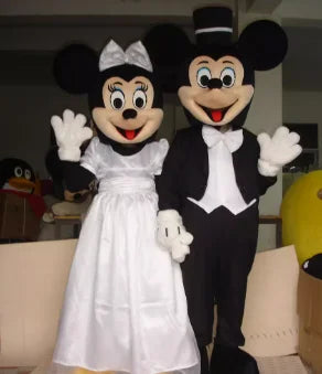 Mickey & Minnie Mouse Santa Mascot Costume | Adult Holiday Cosplay & Event Outfit - Big Tim's Magic Emporium