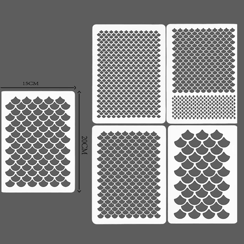 Fish Scale Stencil Face Painting Stencils Stencils For Painting Makeup Stencil Reusable Face Paint Stencils
