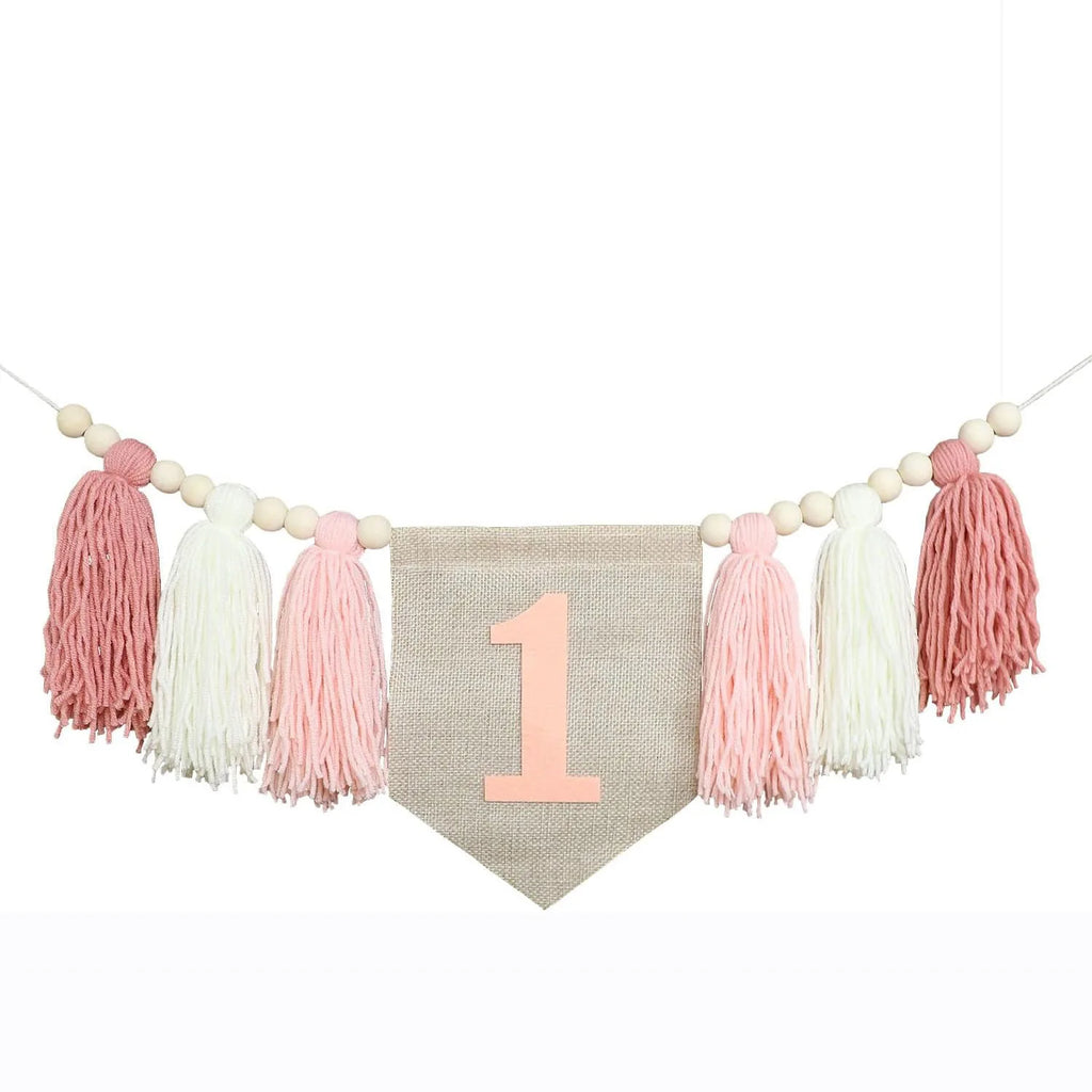 Baby Boy Girls First 1st Birthday Party Decorations Backdrop Wall Hangings Decorative for Kids Bedroom Nursery Wall Decor