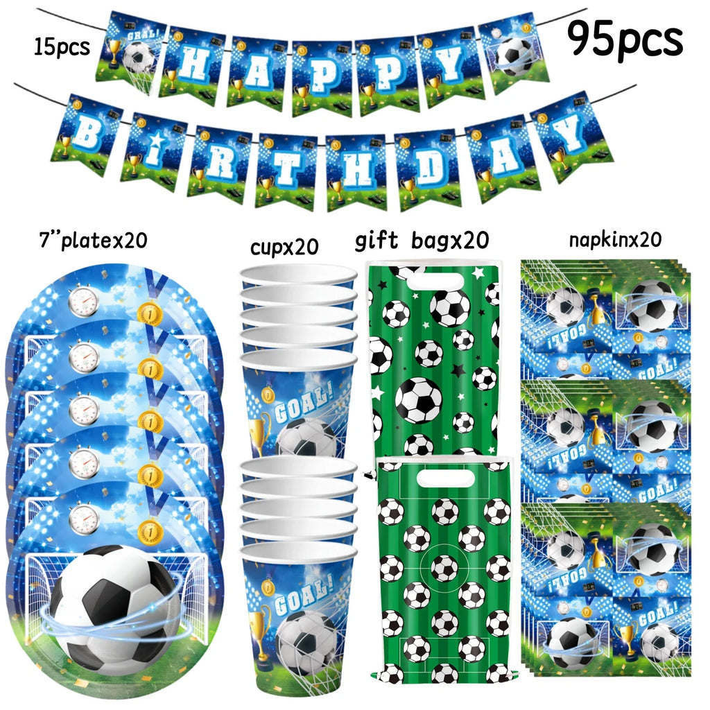 Football Party Stuff Soccer Party Tableware Tablecloth Napkin Cup Plate Soccer Party Backdrop Baby Shower Football Party Favors - Big Tim's Magic Emporium