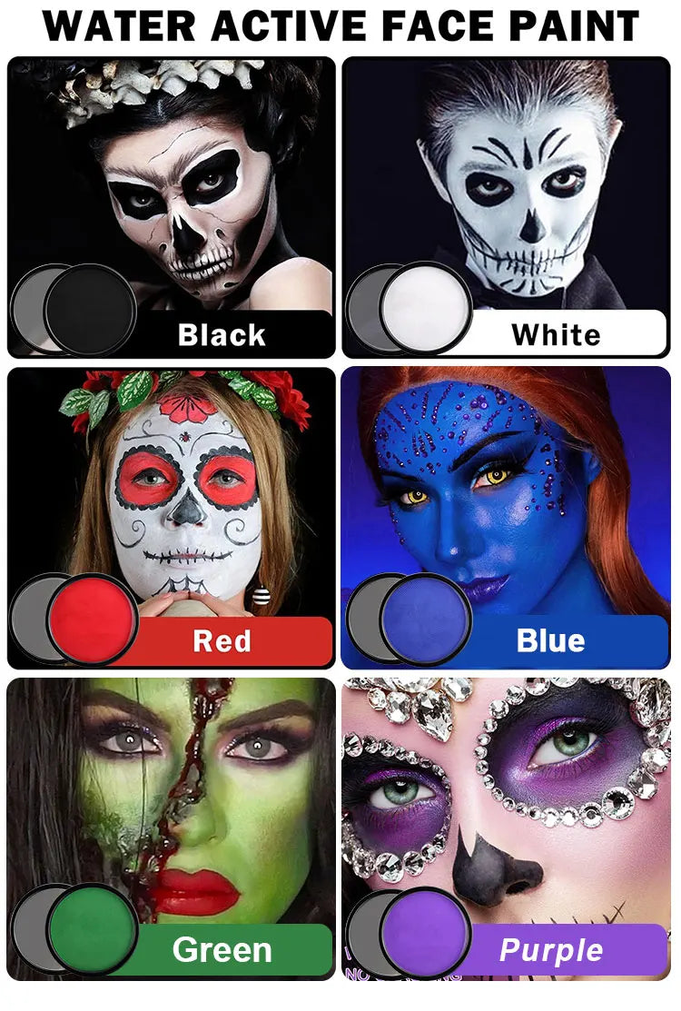 Face body Painting waterproof 6 colors Water Based Nontoxic Body Art kids Festival Fancy Dress Paint Body & Face Paint make up