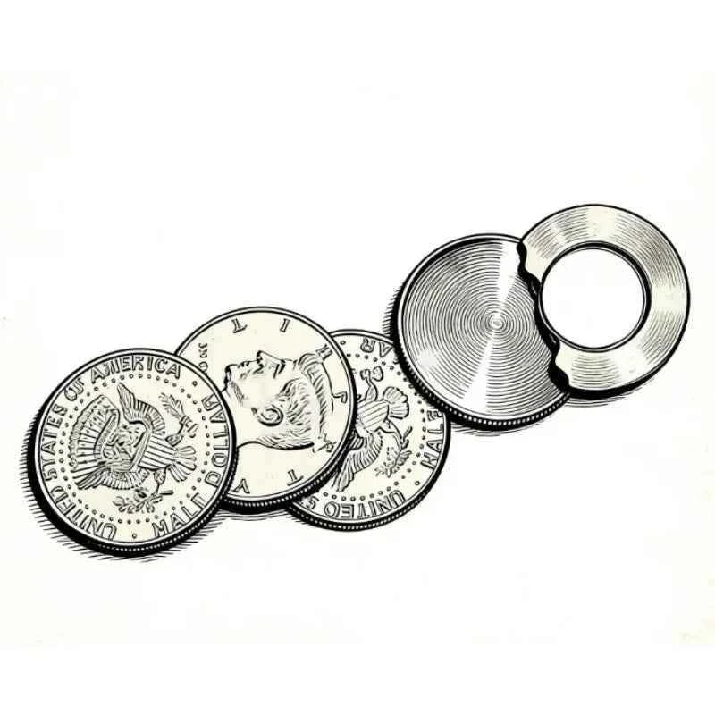 1Pc Magnetic Flipper Coin Butterfly Coin Magic Trick Money Magic Prop for Close-Up Street Stage Magicians