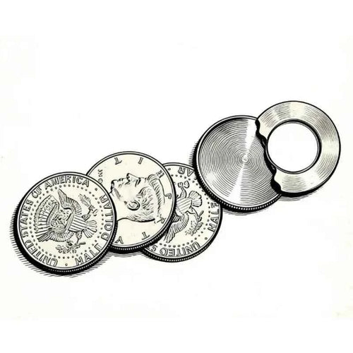 1Pc Magnetic Flipper Coin Butterfly Coin Magic Trick Money Magic Prop for Close-Up Street Stage Magicians