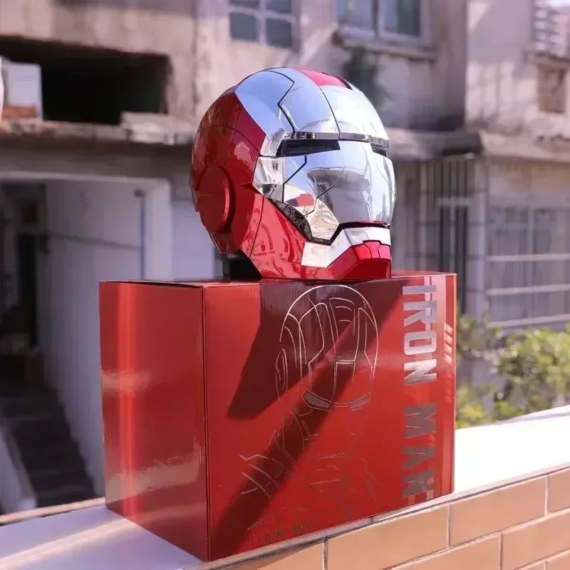 New Mechahead Mk50 Jarvis Iron Man Helmet Luminous Voice Control Deformable Electric Opening Halloween Cos Mask Male Toys Gifts - Big Tim's Magic Emporium