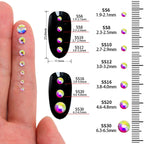 Premium Glass Flatback Rhinestones Non-Hotfix Glitter Stones for Nail Art and Costume Decor