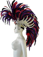 The Stardust Dynasty – Majestic Velvet & Feather Samba Masquerade Crown