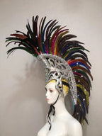The Stardust Dynasty – Majestic Velvet & Feather Samba Masquerade Crown