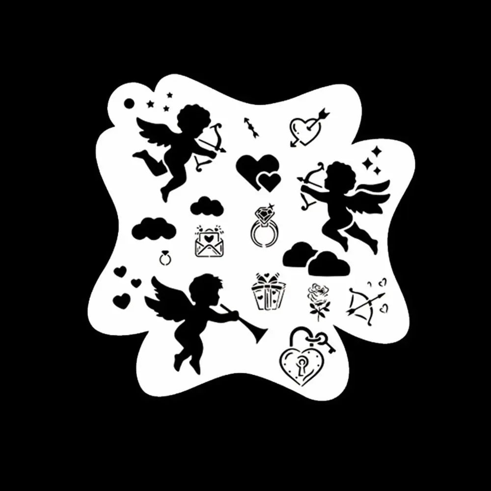 Face Paint Stencils Professional Body Art Paint Stencils Reusable for Adults Kids Easily Use Templates for Parties Makeup Tools