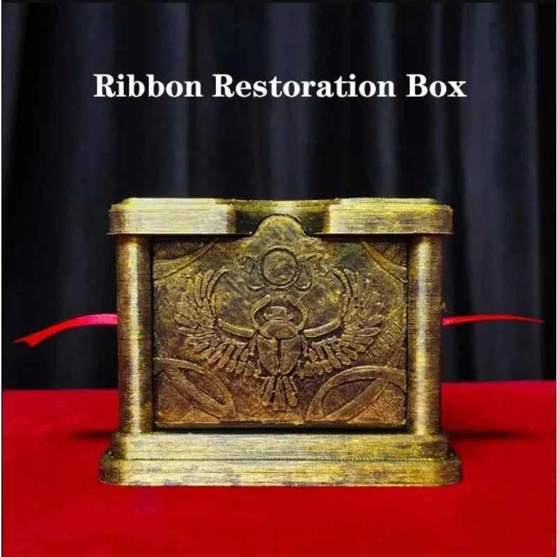 Vintage Ribbon Restoration Box Magic Instant Restore Cut Ribbon Classic Stage Close-up Illusion Magician Visual Magic Tricks