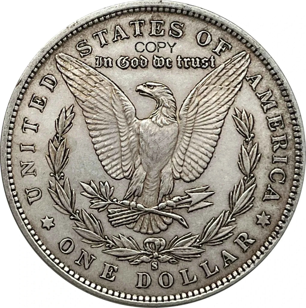 US 1880 S 1 One Dollar Morgan Silver Plated America Copy Commemorative Coin United States Ww2 Liberty Moneda Collectible Coins