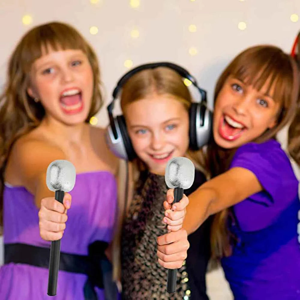 Decorative Props for  Plastic Mics Stage Mic Karaoke Fun Glitter Microphone Microphone  Fake Microphone Mic Costume Prop