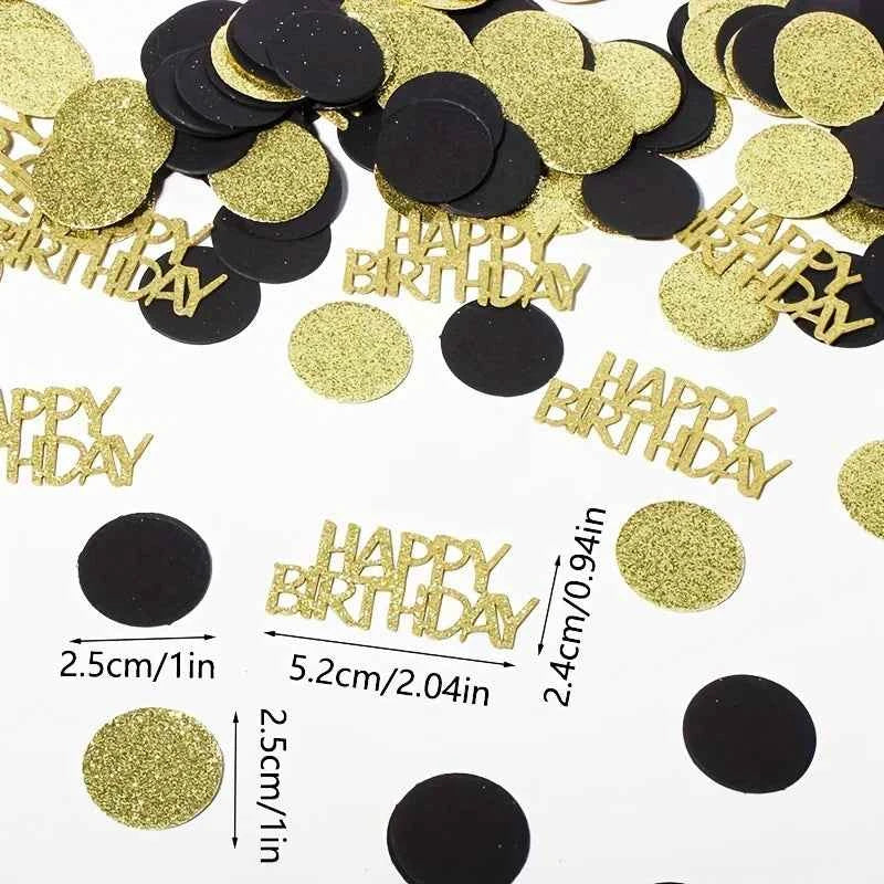 Black Gold Paper Scraps Birthday Party Paper Scraps Birthday Party Desktop Decoration Supplies