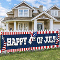 Happy 4th of July Banner, America Independence Day Banner,July 4th Decorations for Outside | 4th of July Party Decorations