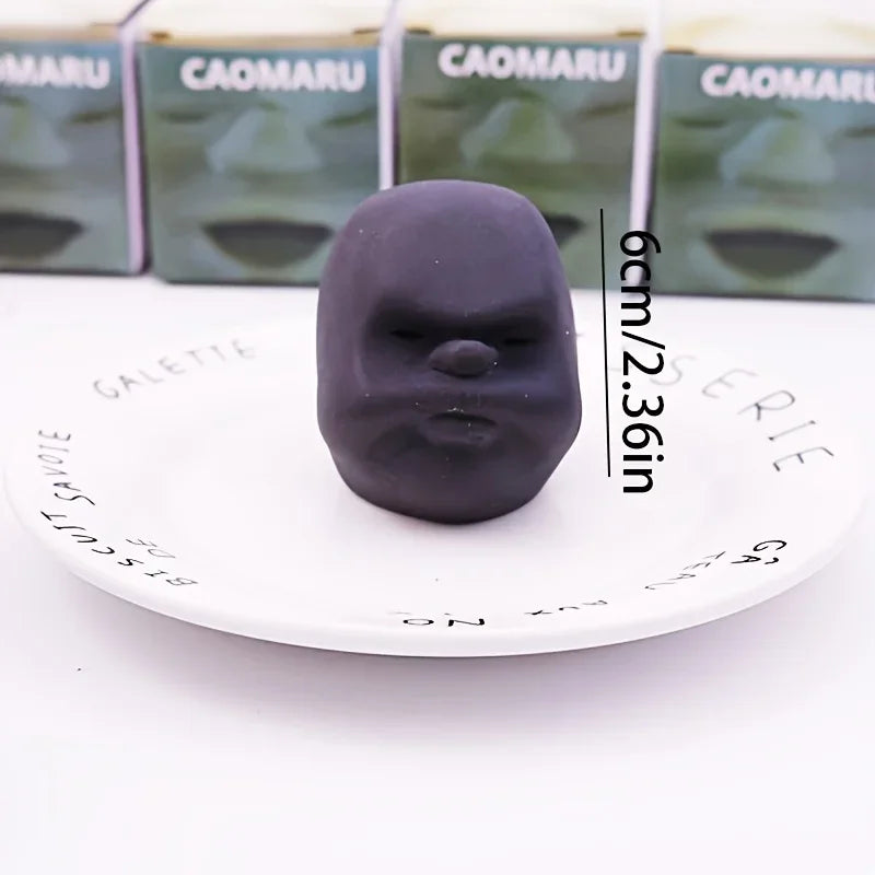 Fun Face Emotion Squeeze Ball Relax Toy for Children Adults Autism Sensory Anti-Stress Anxiety Relief Black Soft Squishy