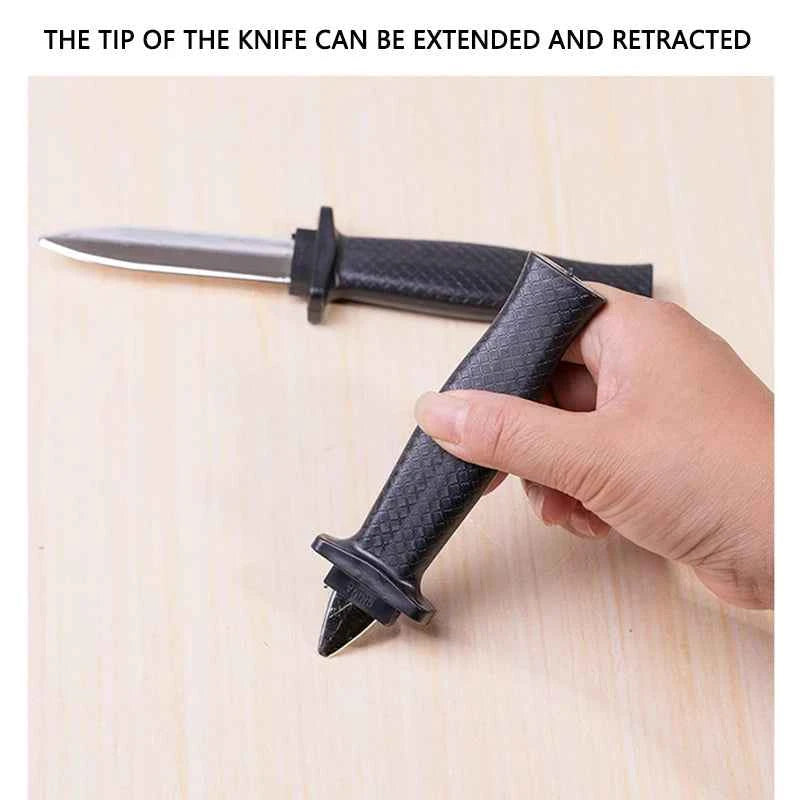 Props Toys Joke Magic Plastic Retractable Knife Joke Prank Props Knife Scary Trick Fake Dagger Funny - Big Tim's Magic Emporium
