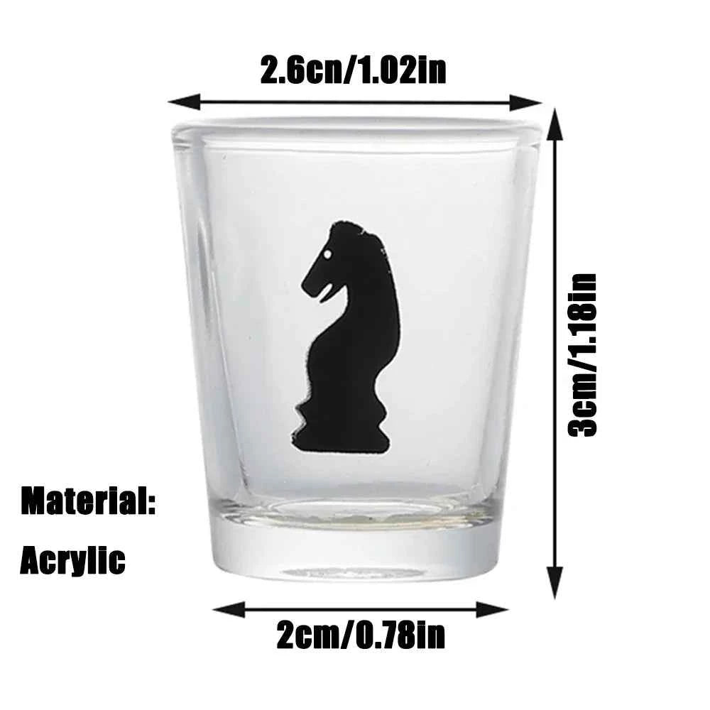 Bar Drinking Games Chess Game Set 35x35cm Party Favor With 32 Game Glasses Bar Entertainment Supplies