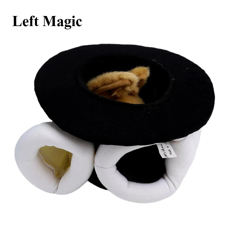 Rabbit in Hat Puppet (Brown/Yellow) Magic Tricks Cute Little Bunny Appearing Magia Stage Illusions Gimmick Mentalism Comedy Prop - Big Tim's Magic Emporium