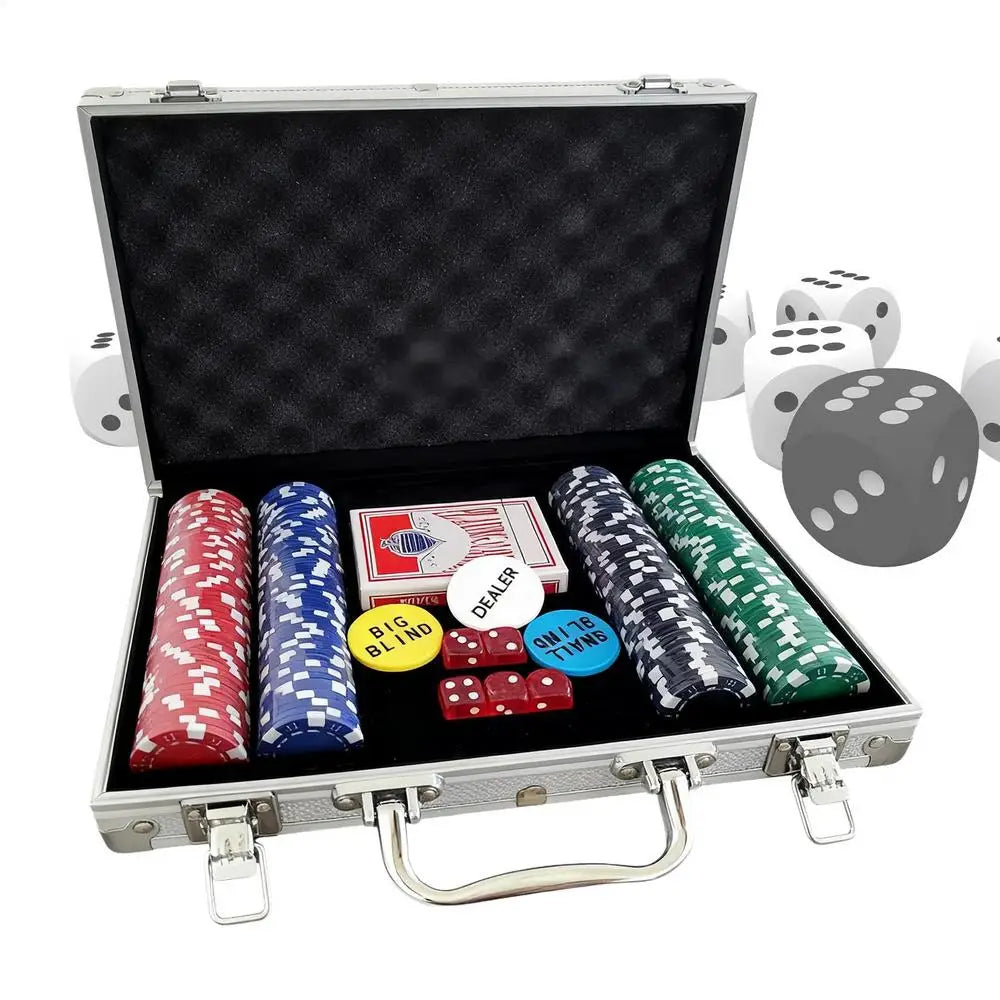 Poker Sets With Case Party Props No-Denomination Professional Poker Sets For Players Game Enthusiasts Collectors Event Planner - Big Tim's Magic Emporium