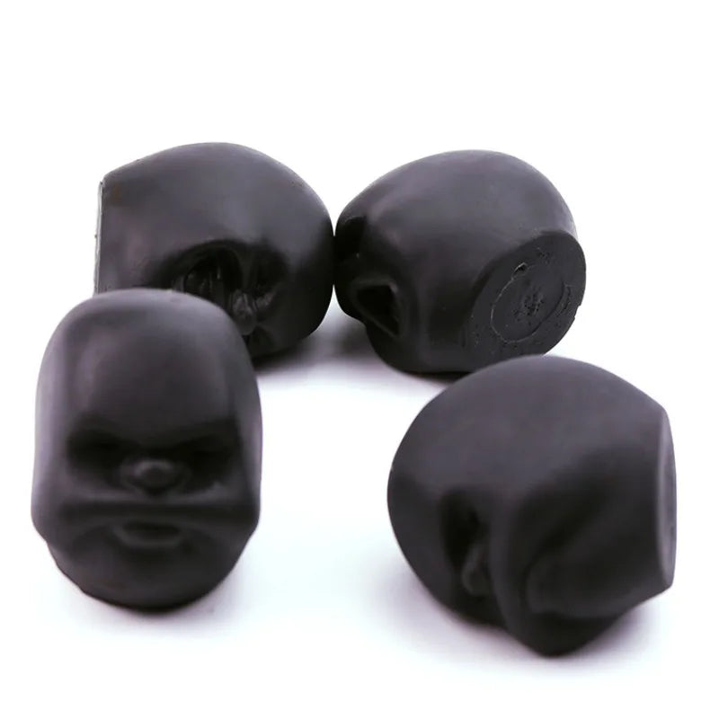 Fun Face Emotion Squeeze Ball Relax Toy for Children Adults Autism Sensory Anti-Stress Anxiety Relief Black Soft Squishy