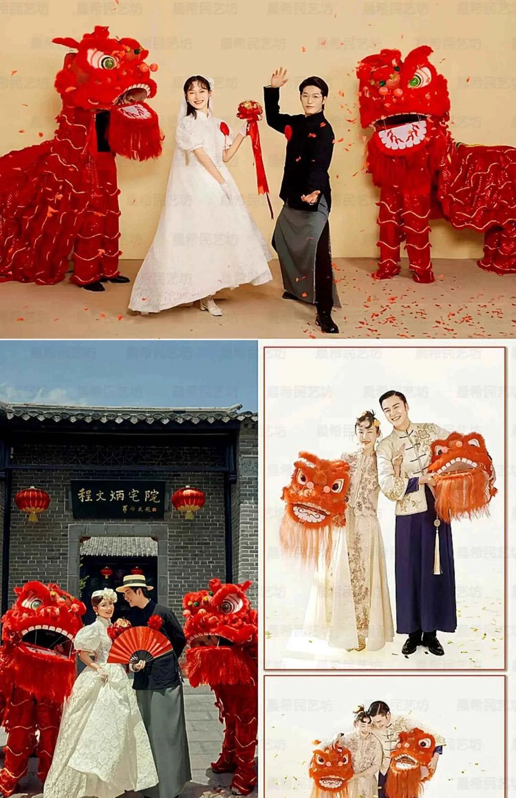 lion dance props complete set of lion dance adult full set of double single
